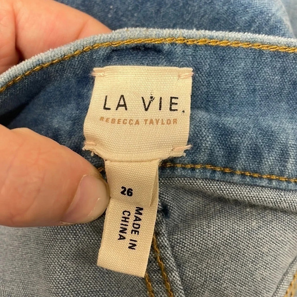 Rebecca Taylor La Vie Ines Kick Boot Velvet Velour Blue Pants - Picture 5 of 14